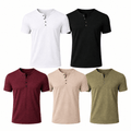 Camiseta Masculina Gola Henley Campeche
