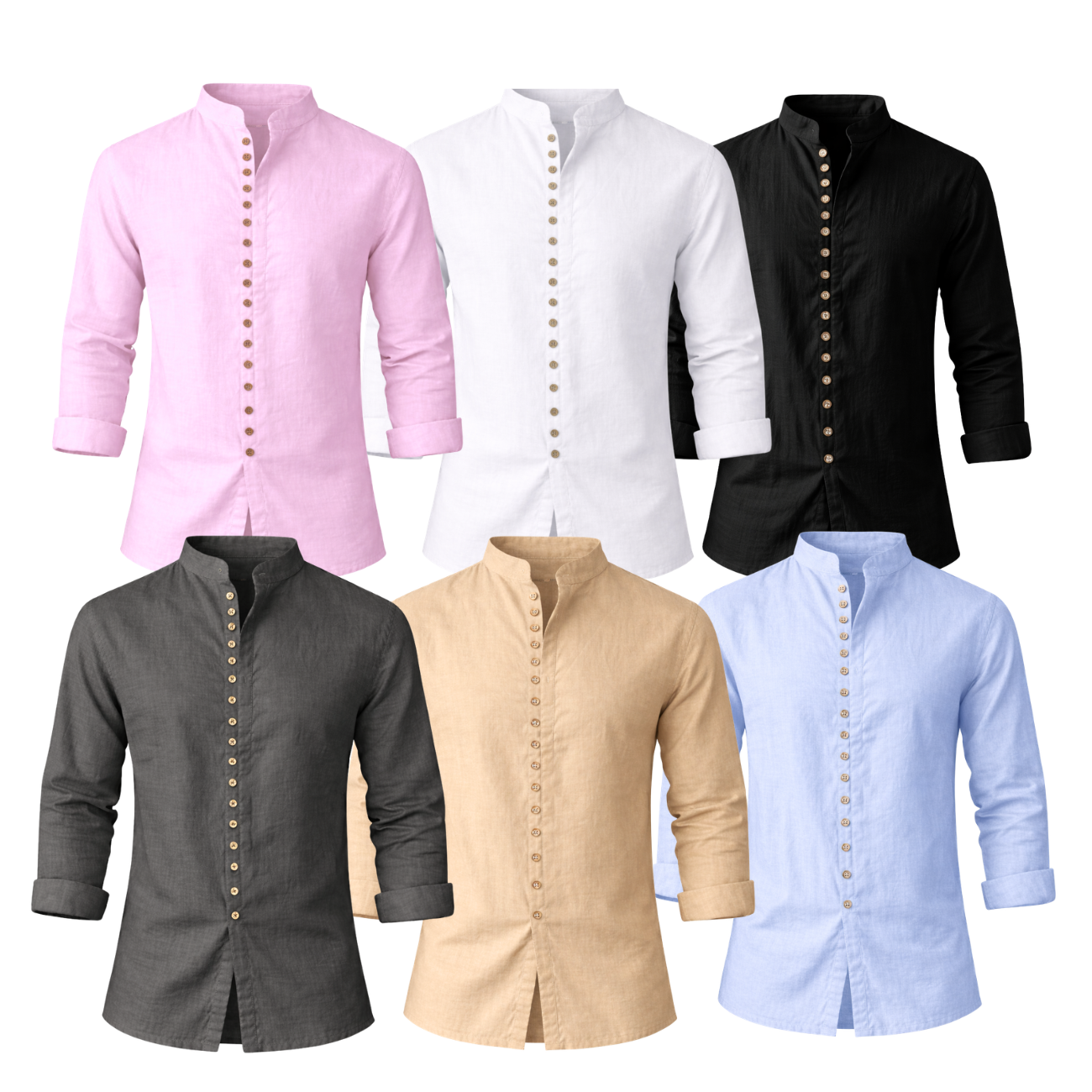 Camisa Masculina em Linho Retrô Garopaba