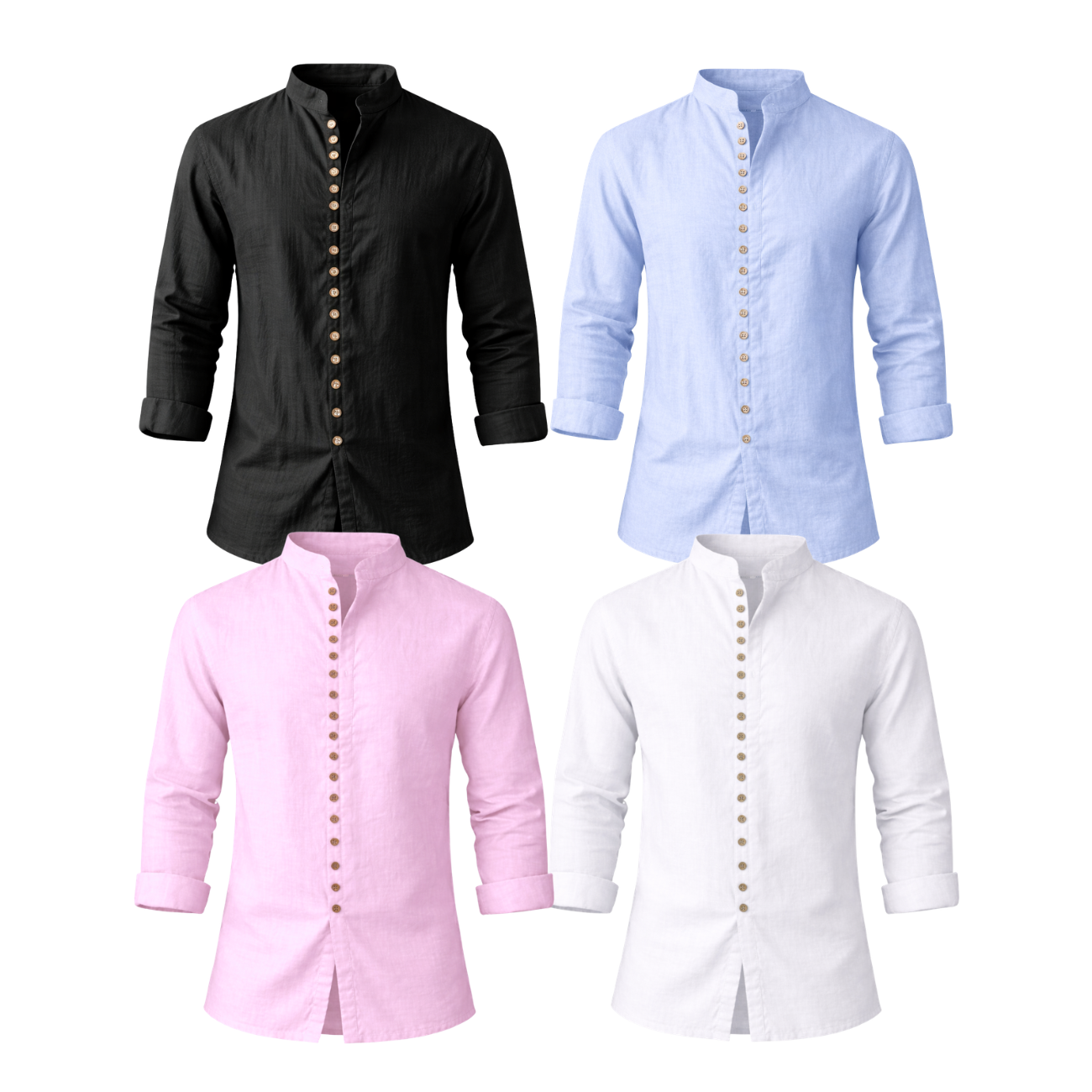 Camisa Masculina em Linho Retrô Garopaba