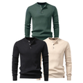 Camiseta Masculina Henley Manga Longa Siena