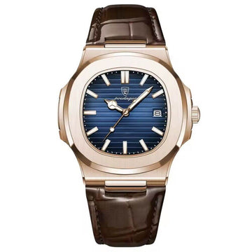 Relógio Masculino com Pulseira de Couro Lisboa