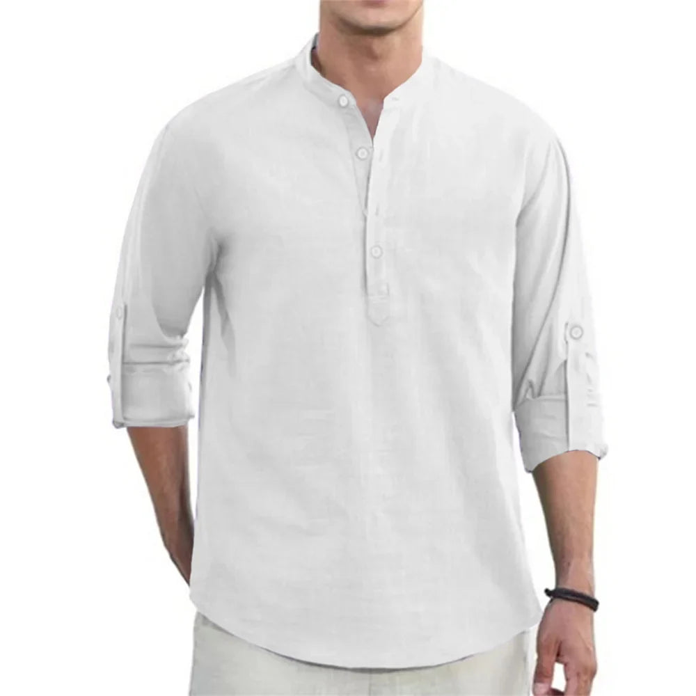 Camisa Masculina em Linho Bombinhas