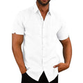 Camisa Masculina em Linho de Manga Curta Ipanema
