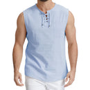 Camisa Masculina Sem Mangas em Linho Canajurê