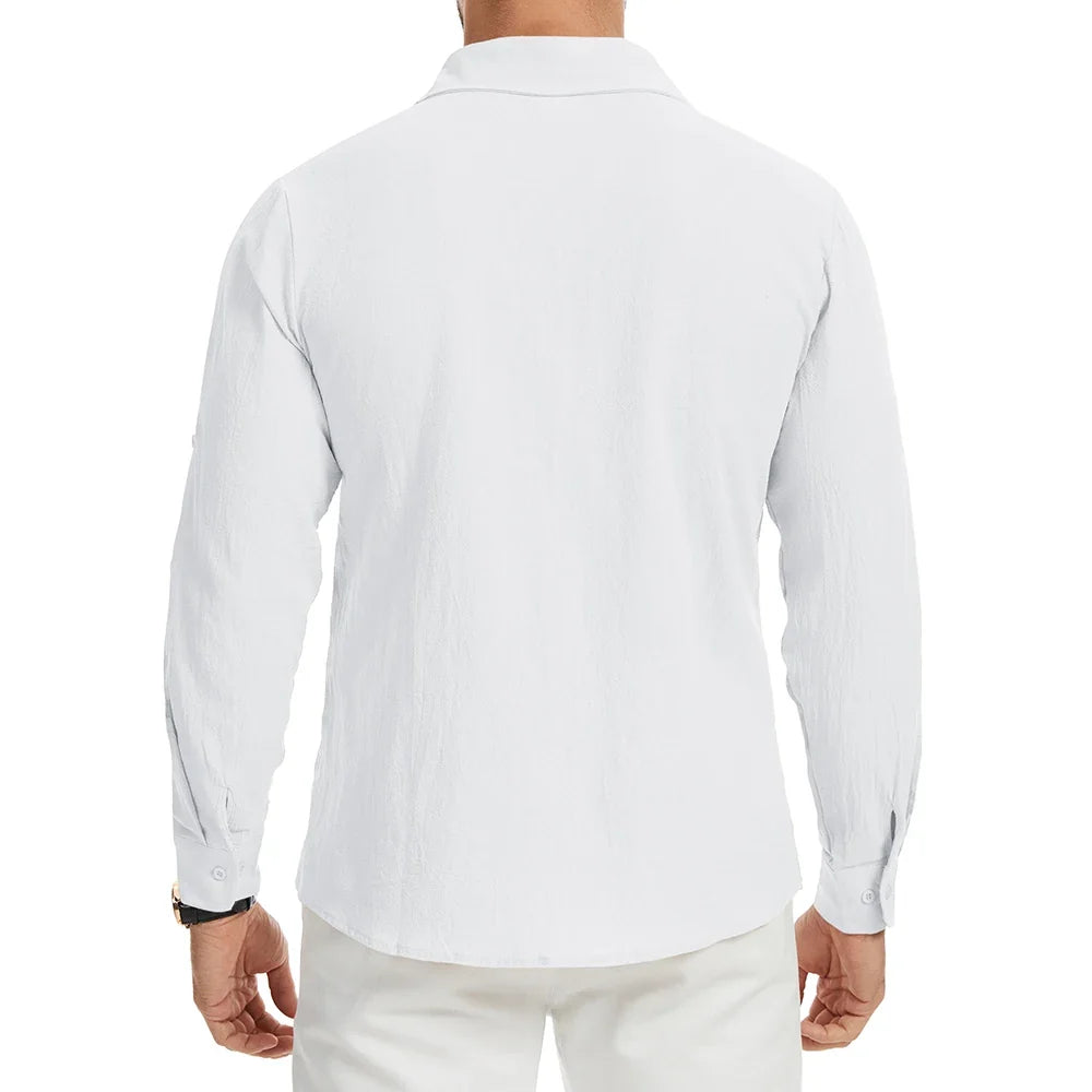 Camisa Masculina em Linho Cartagena