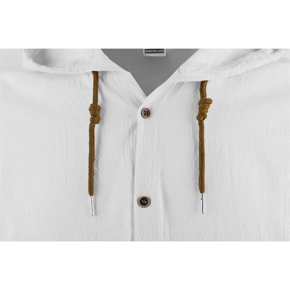 Camisa Masculina com Capuz em Linho Itapema