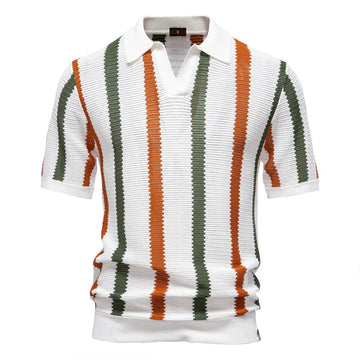 Camisa Polo Masculina de Malha Canelada Filadélfia