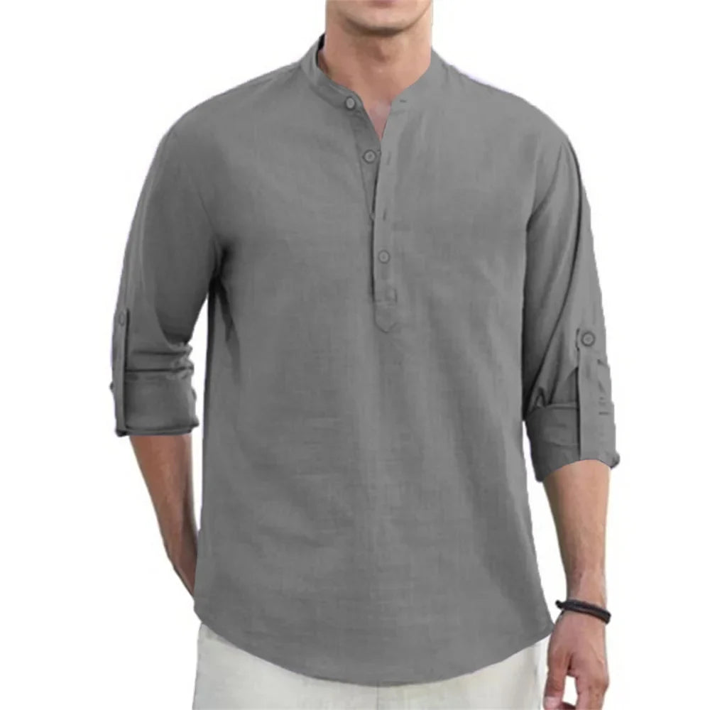 Camisa Masculina em Linho Bombinhas