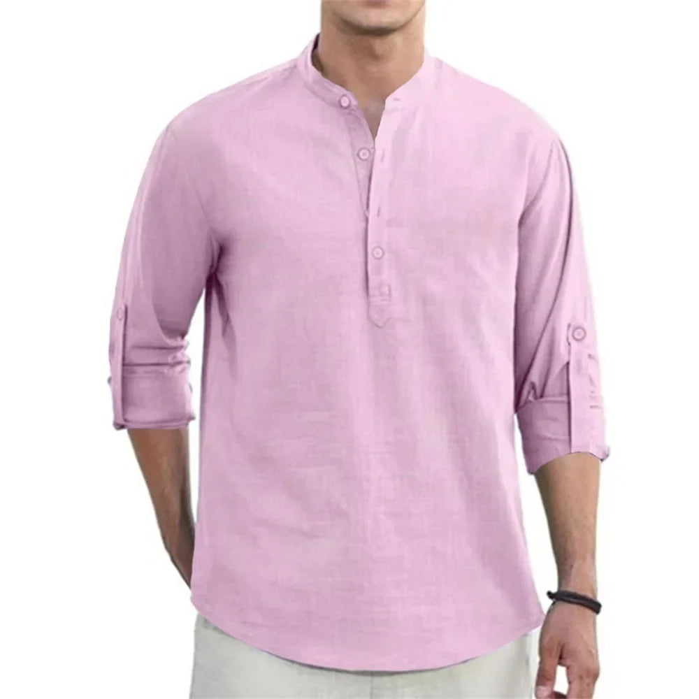 Camisa Masculina em Linho Bombinhas