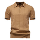 Camisa Polo Masculina Casual com Zíper Quebec