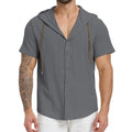 Camisa Masculina com Capuz em Linho Itapema