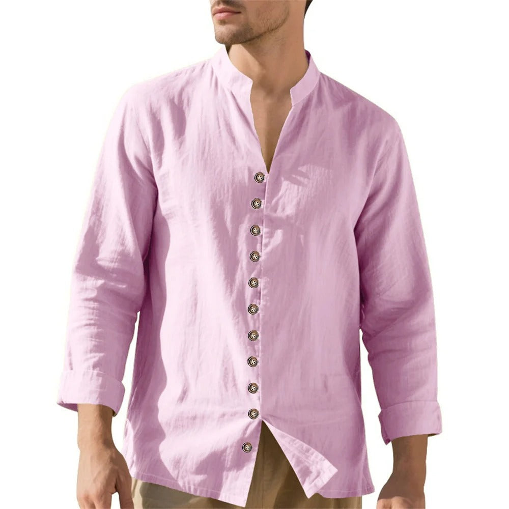 Camisa Masculina em Linho Retrô Garopaba
