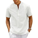 Camisa Masculina Manga Curta em Linho Noronha